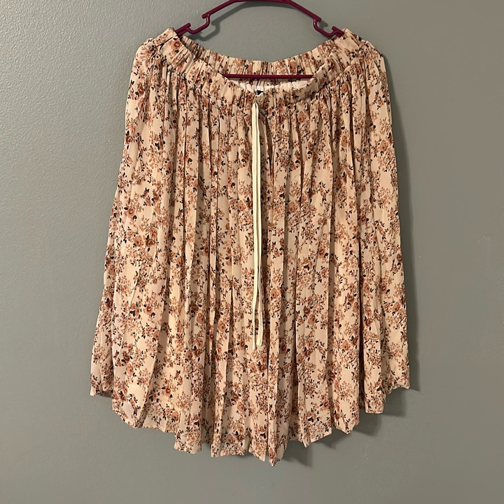 Floral knee length skirt